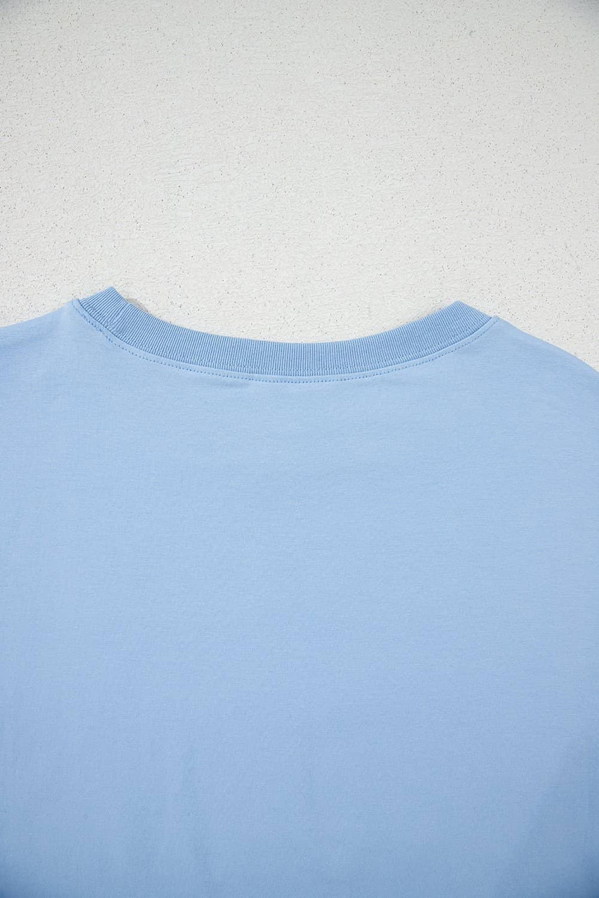 Myosotis Flag Bow Graphic Crewneck Tee