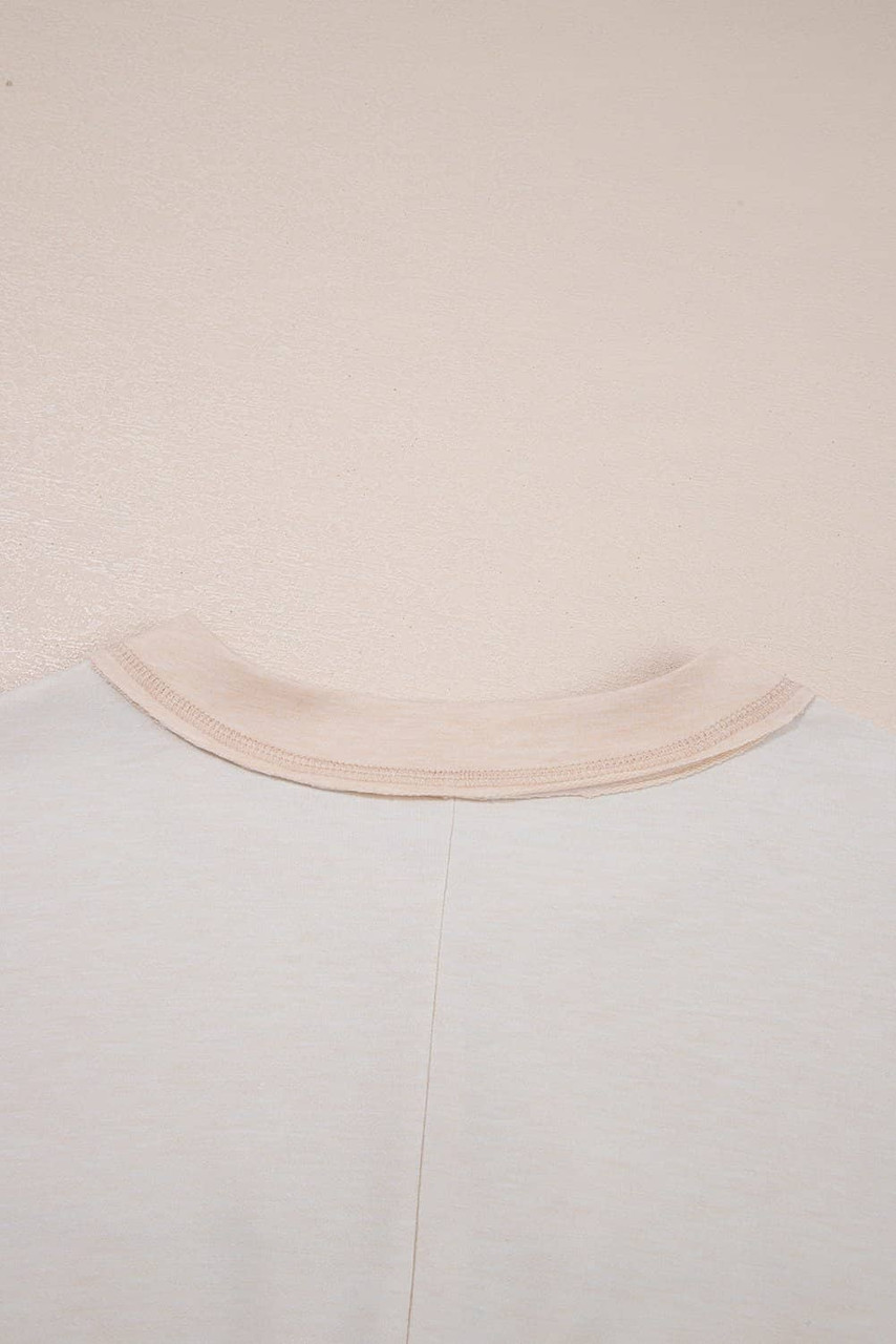 Beige Half Placket Chest Pockets Short Sleeve Wide Leg Jumpsuit Beige Half Placket Chest Pockets Short Sleeve Wide Leg Jumpsuit