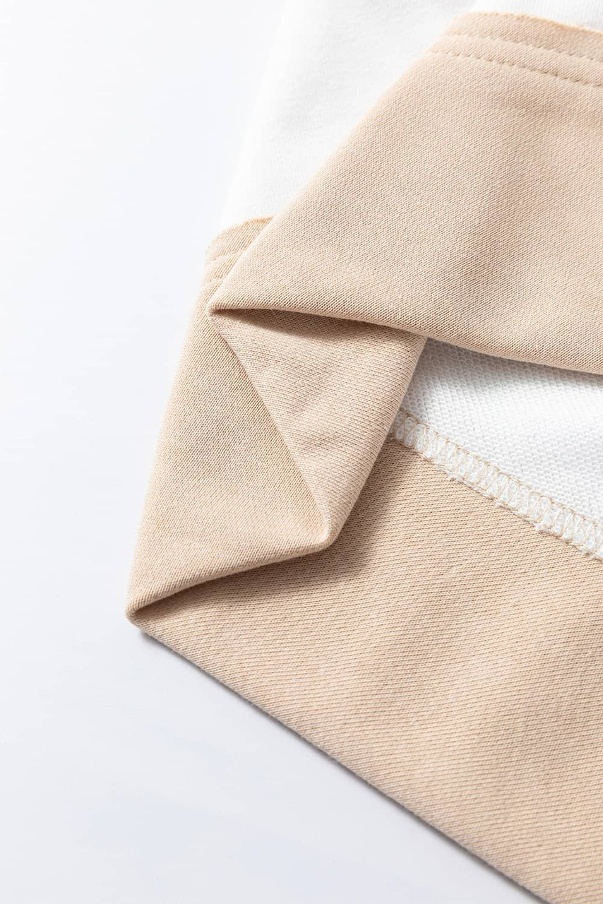 Multicolour Colorblock Patchwork Side Split Tunic T Shirt