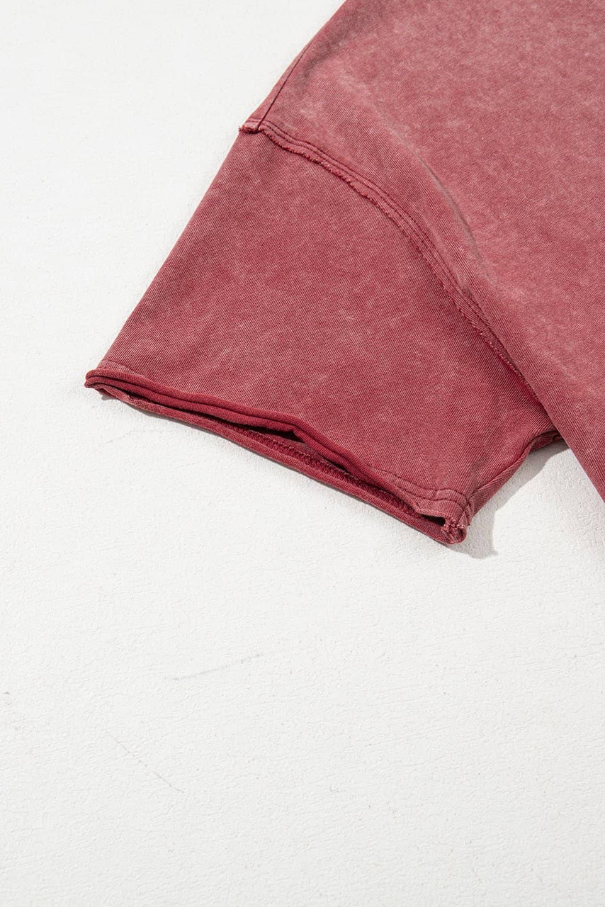 Clay One Shoulder Half Sleeve Oversized Tunic T Shirt