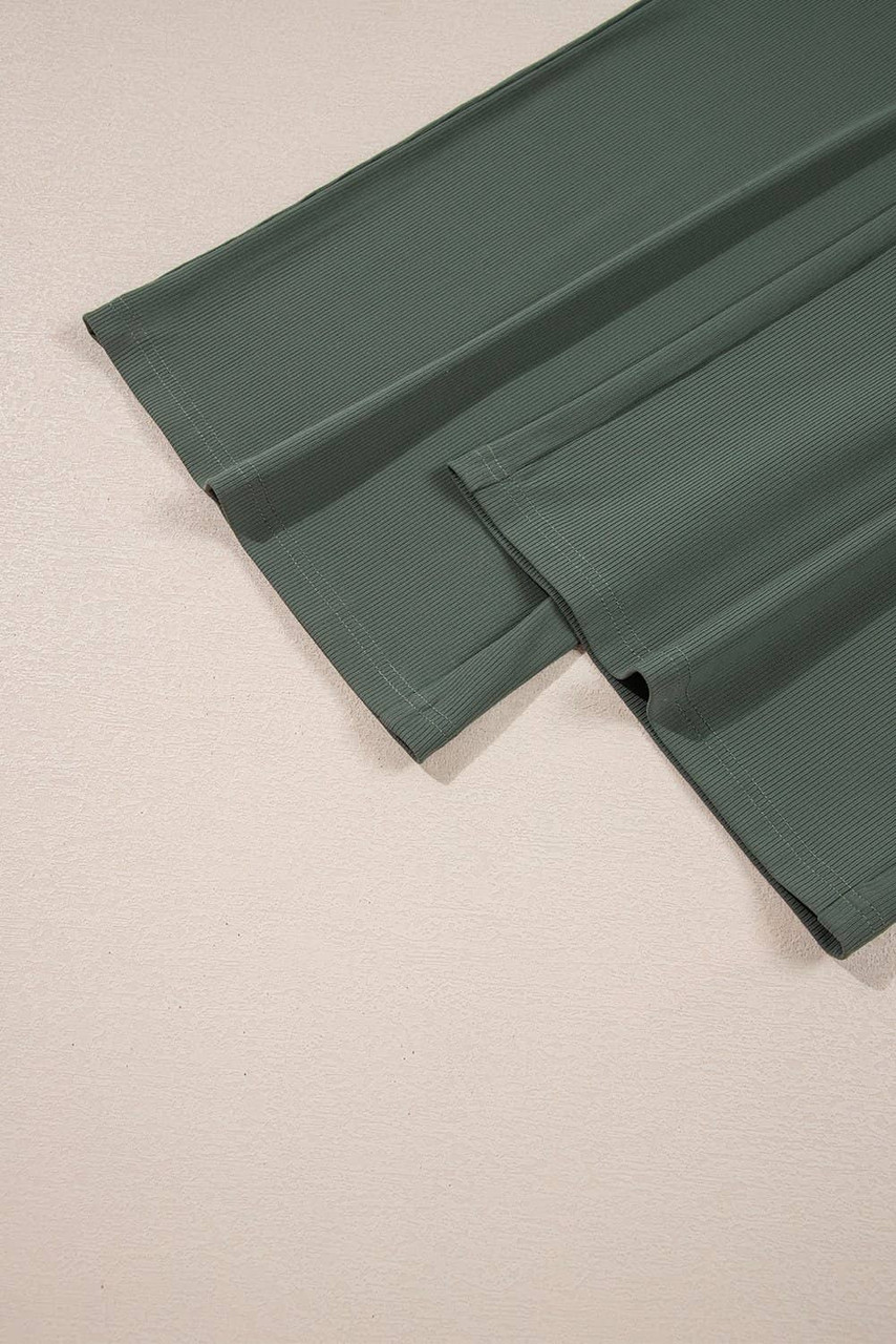 Vineyard Green Buttoned Drawstring Waist Sleeveless Wide Leg Jumpsuit Vineyard Green Buttoned Drawstring Waist Sleeveless Wide Leg Jumpsuit