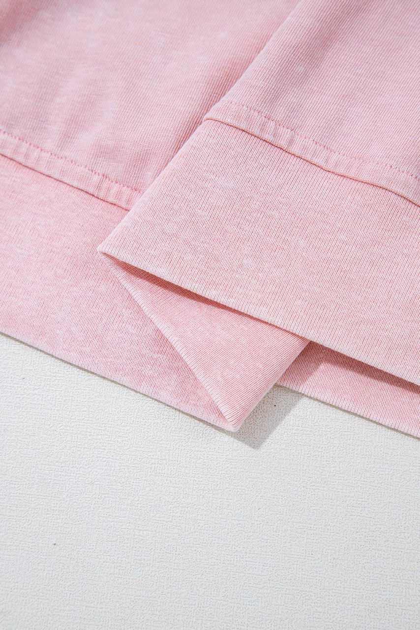 Light Pink 2 Pieces Mineral Wash Cotton Tank Top Lined Split Skirt Set