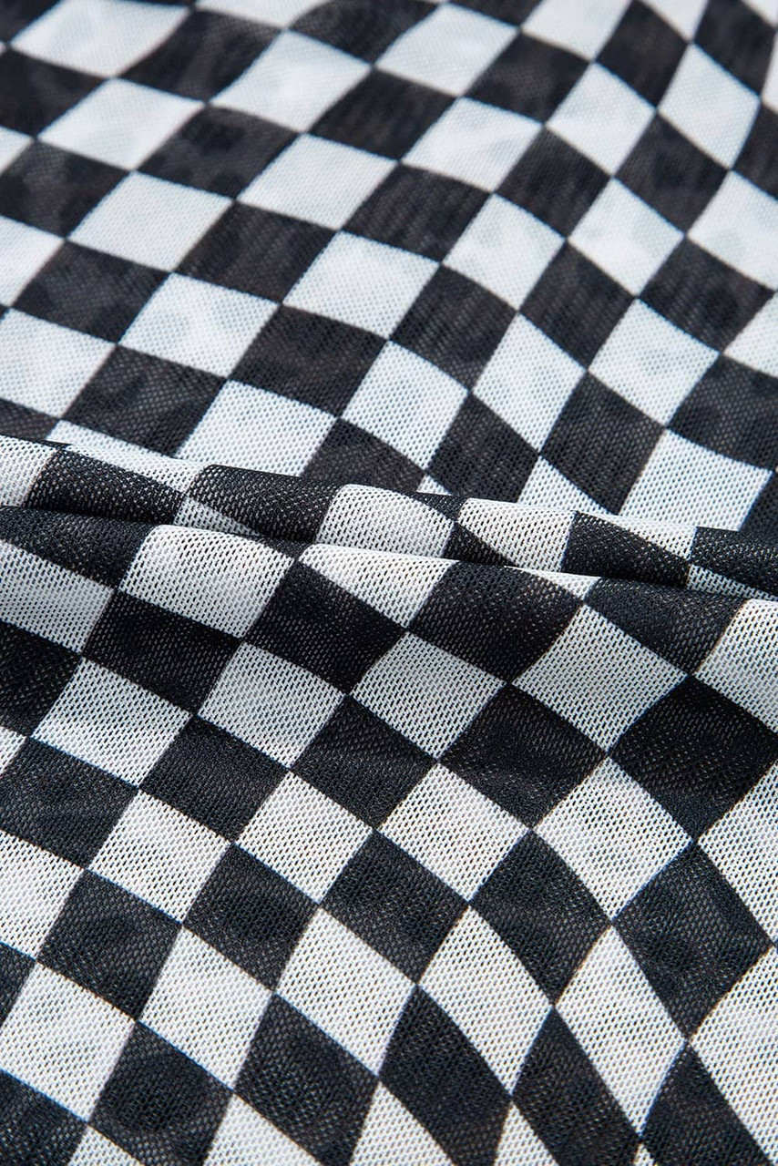 Multicolour Leopard Checkered Double Printed Reversible Sleeveless Long Dress