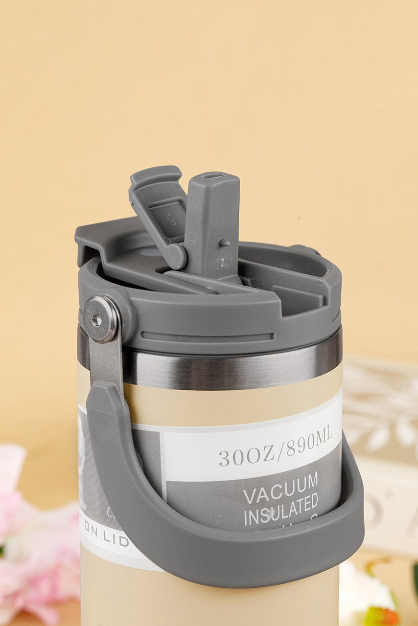 Jet Stream Minimalist Insulated Vacuum Cup with Handle 30oz