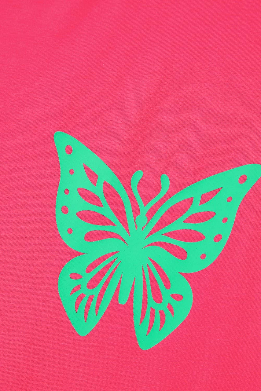 Sachet Pink Butterfly Graphic Casual Tank Top Sachet Pink Butterfly Graphic Casual Tank Top