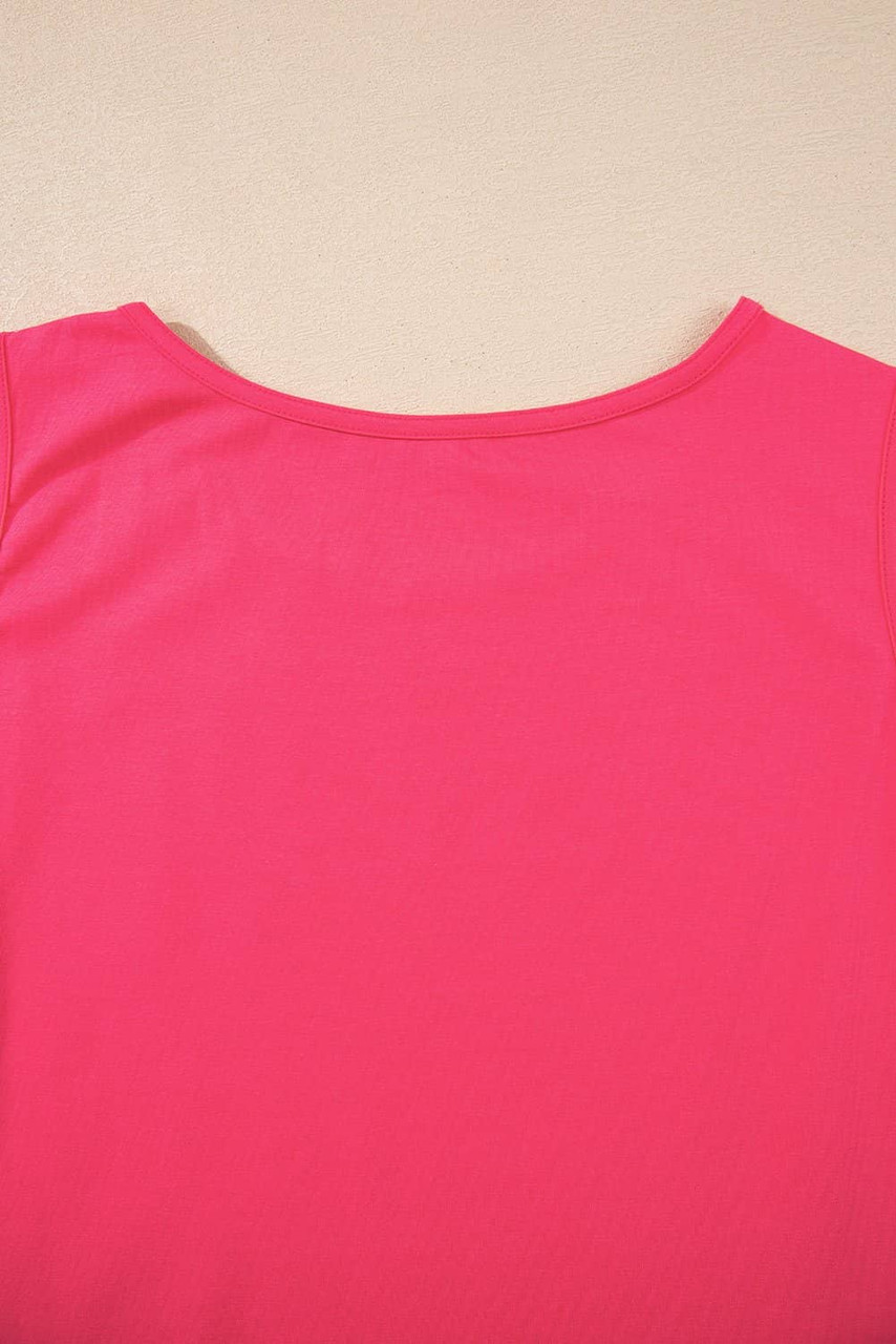 Sachet Pink Butterfly Graphic Casual Tank Top Sachet Pink Butterfly Graphic Casual Tank Top