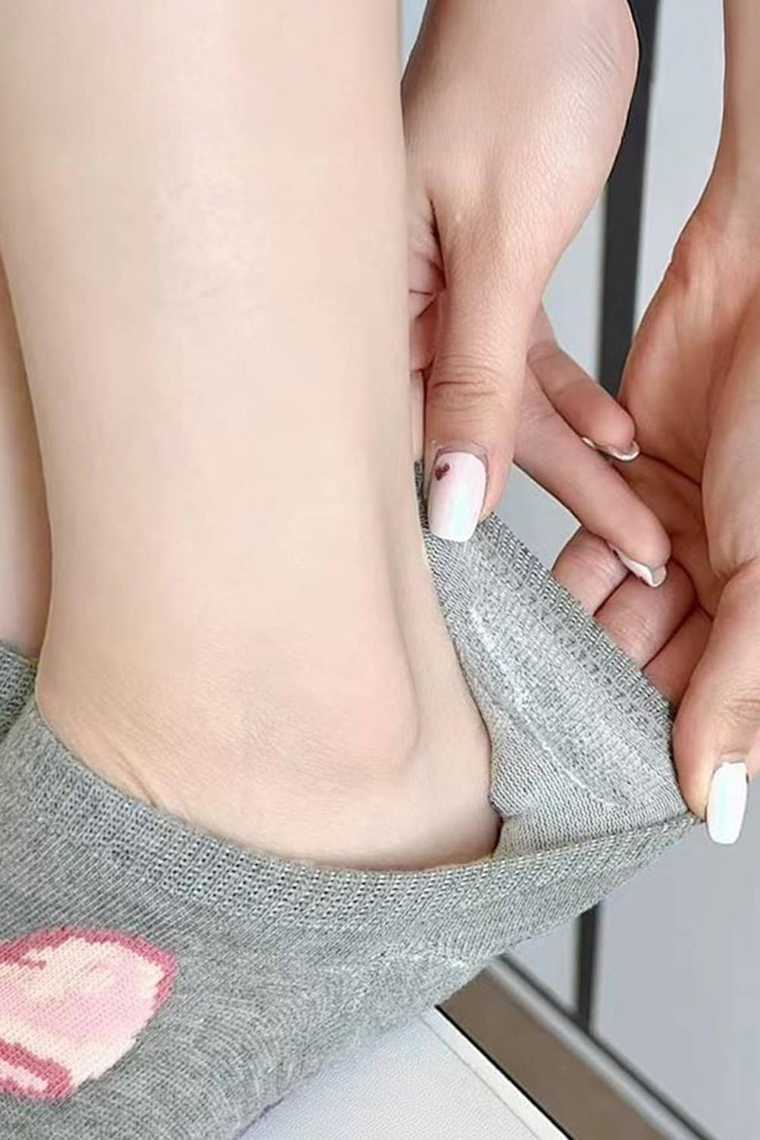 Gray Bow Knot Soft No Show Socks Gray Bow Knot Soft No Show Socks