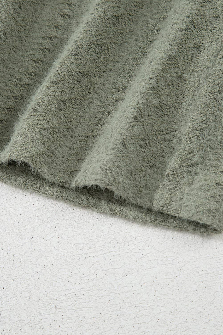 Laurel Green Flutter Sleeve Lace V Neck Shirt