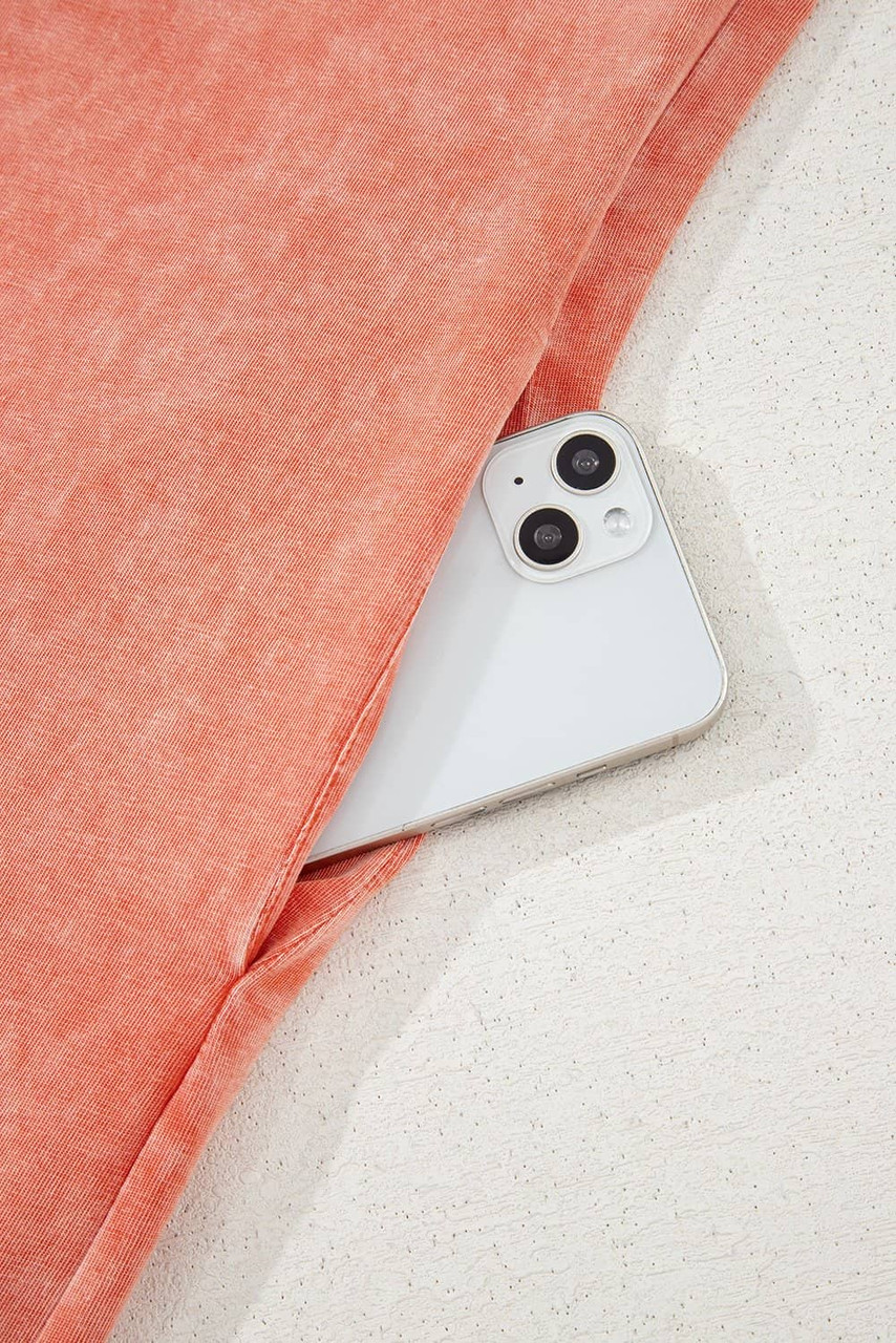 Carrot Mineral Wash Pocketed T-shirt Long Dress