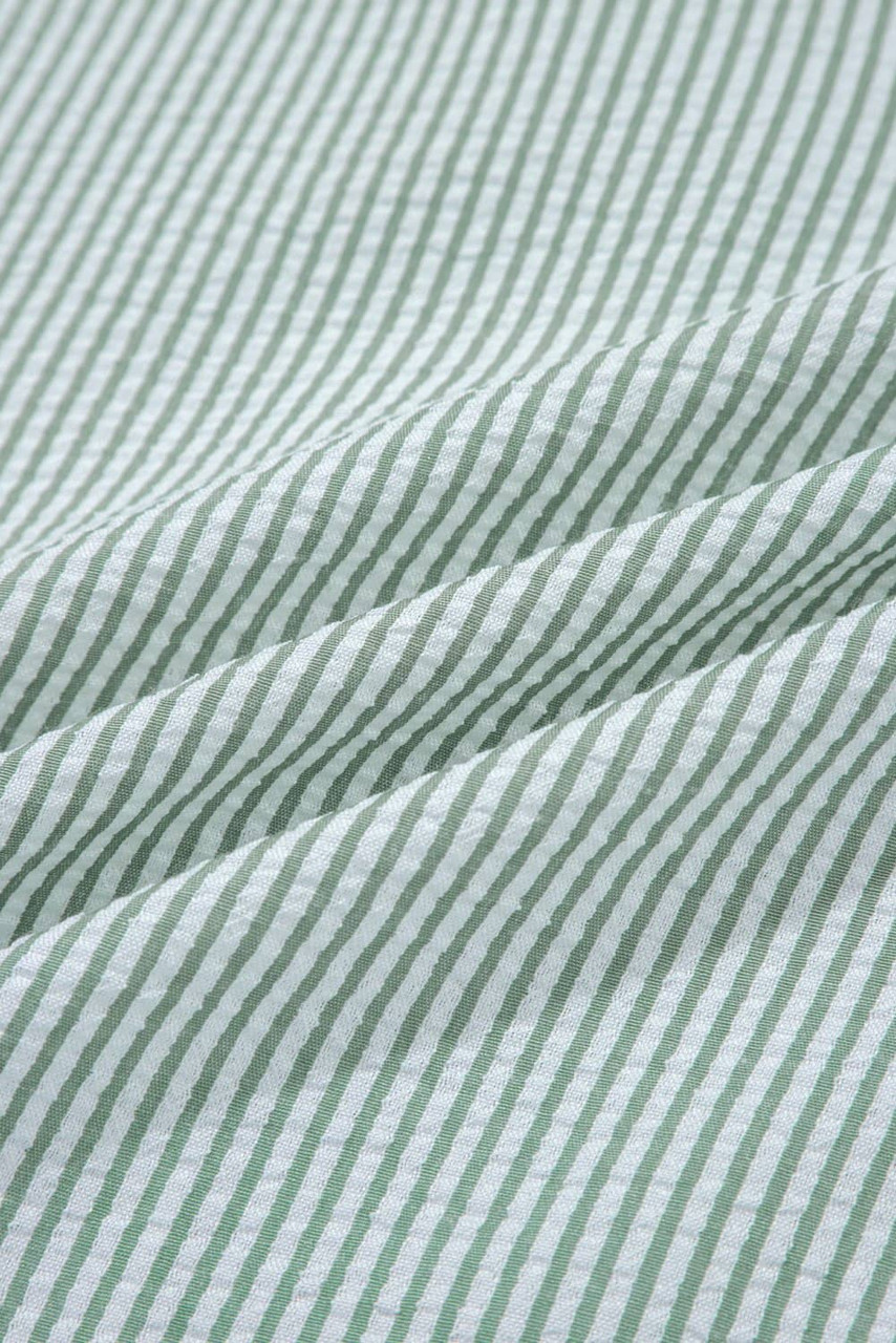 Green Stripe Lace Patchwork Crew Neck Tank Top