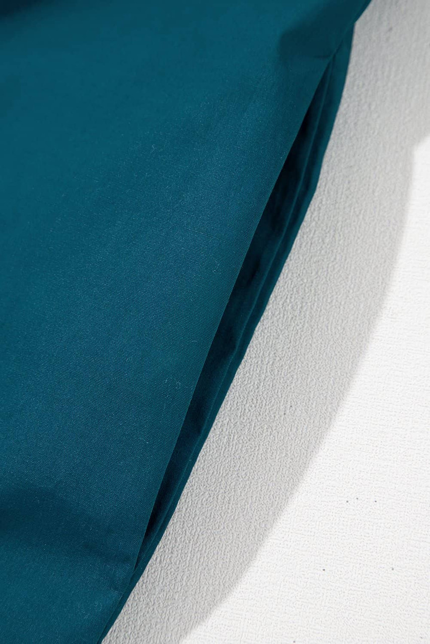 Blue Sapphire Colorblock Split V Neck Puff Sleeve Mini Dress