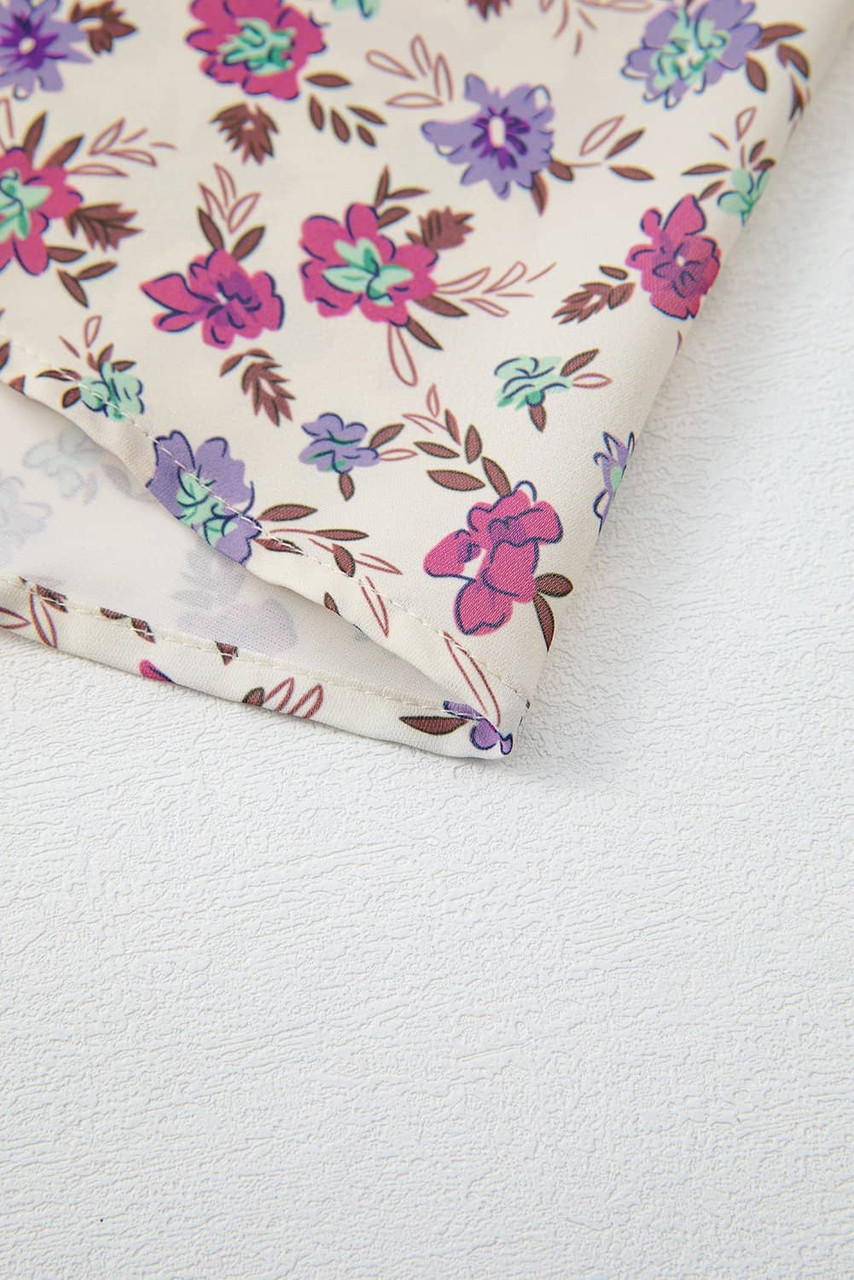 Multicolour Bohemian Ditsy Floral Smocked Fit Flare Sundress