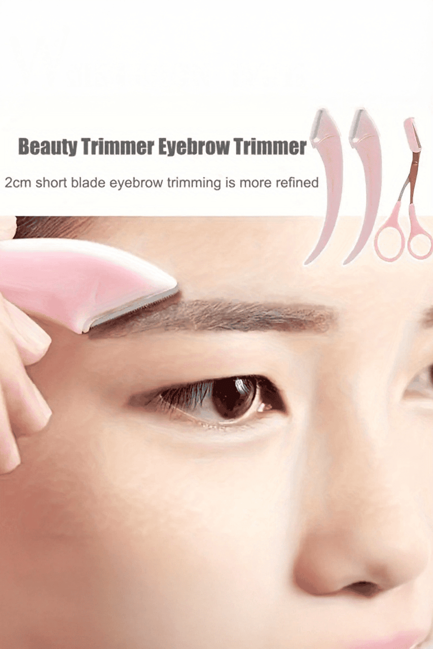 Light Pink 2pcs Eyebrow Trimming Tool Set Light Pink 2pcs Eyebrow Trimming Tool Set
