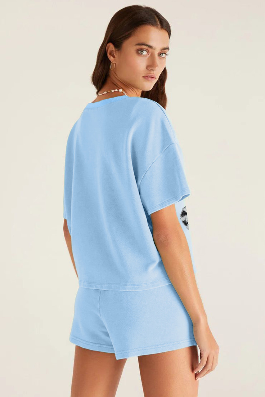Myosotis Game Day No.1 Cheer Graphic V Neck Short Set