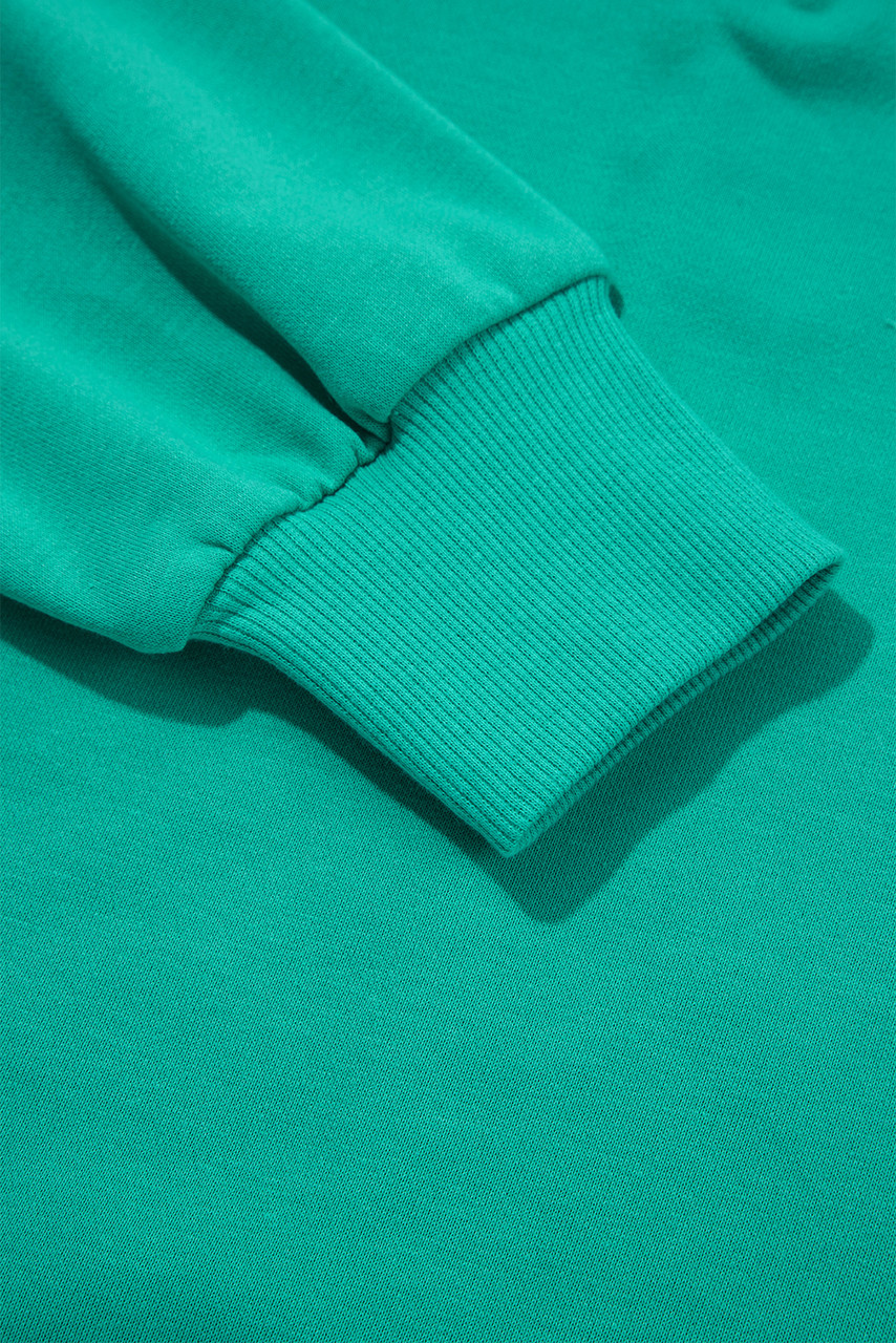 Dark Green Colorblock Trim V Neck Pullover Top and Shorts Set