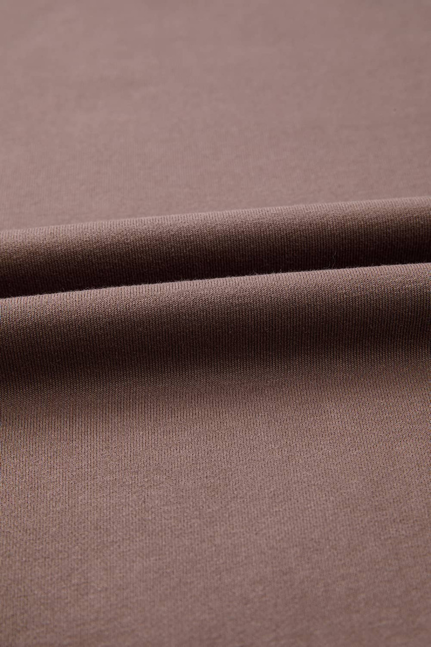 Dark Khaki Color Block Drop Shoulder Pullover Casual Sweatshirt