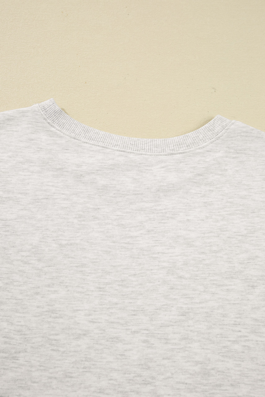Black Vintage Washed GAME DAY Graphic Baggy Sweatshirt