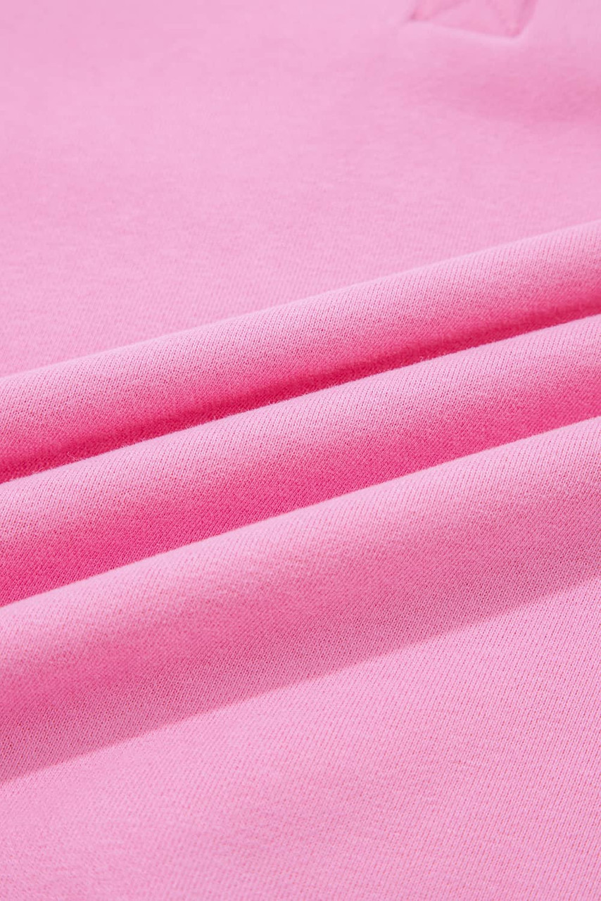 Bonbon Embroidered Flower Patchwork Snap Buttons Pullover Sweatshirt