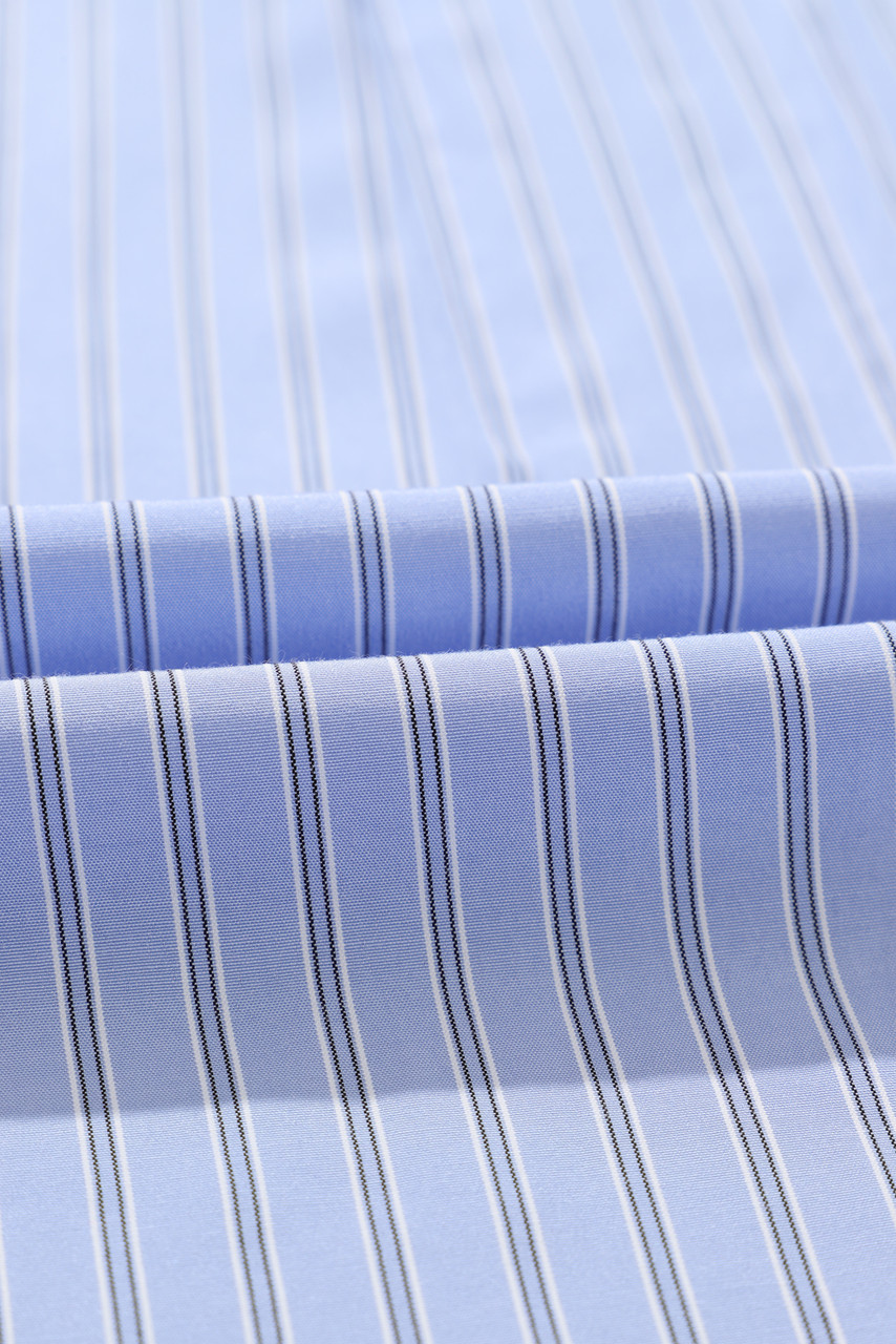 Sky Blue Stripe Button Up Oversized Casual Shirt