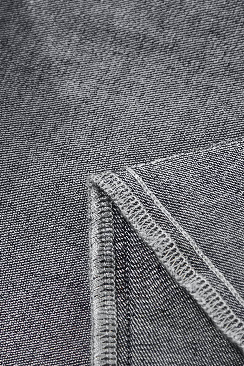 Black Plain Seam Detail Flared Bottom Ankle Length Jeans Black Plain Seam Detail Flared Bottom Ankle Length Jeans