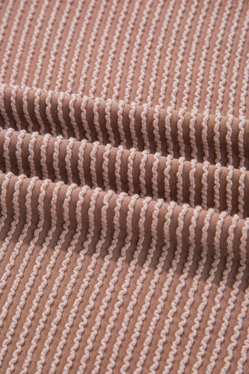 Dark Khaki Leopard Patched Twisted Ribbed Western Casual Shacket