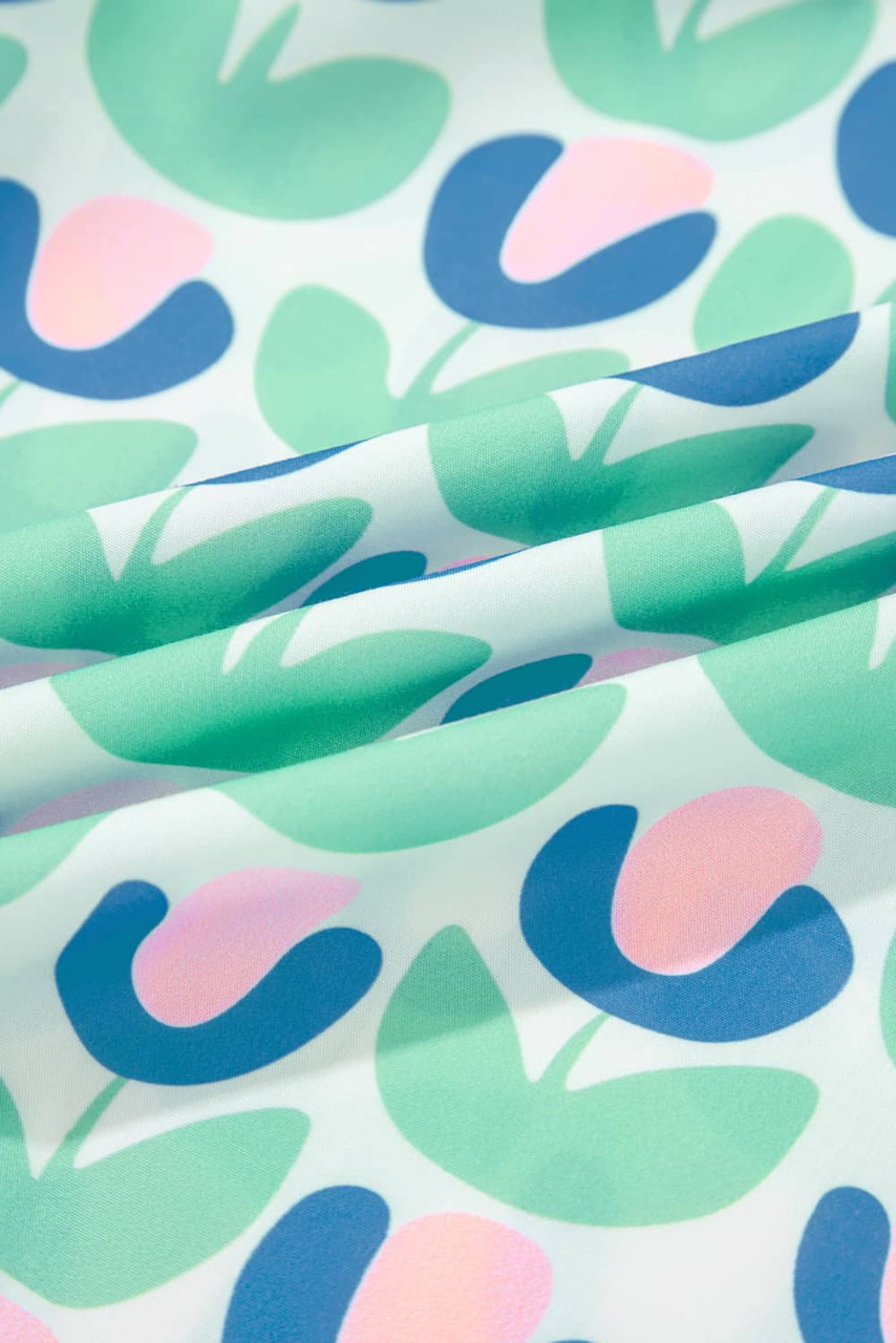 Green Floral Print Notched Neck Scalloped Detail Long Sleeve Mini Dress Green Floral Print Notched Neck Scalloped Detail Long Sleeve Mini Dress