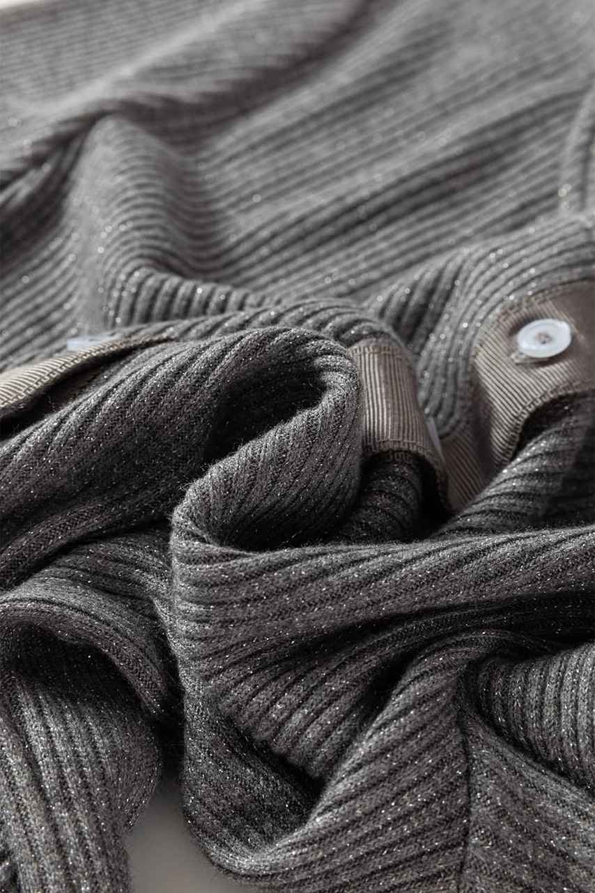 Sleet Ribbed Knit Button Down Slim Cardigan