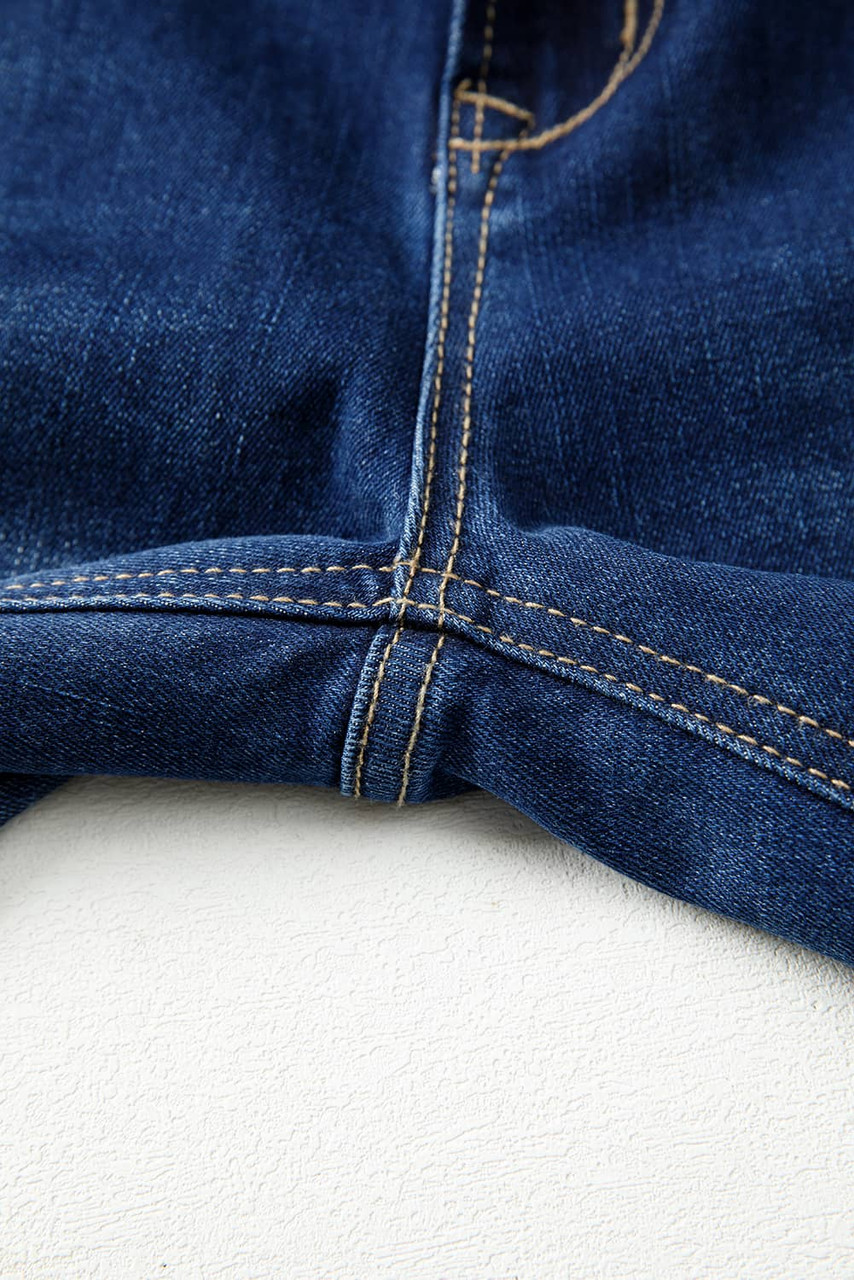 Sail Blue Western Stitch Patched Pocket Bootcut Jeans