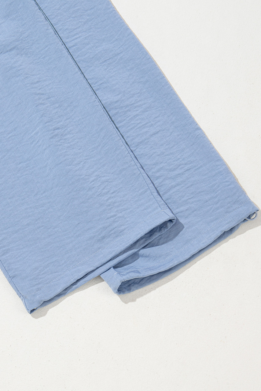 Myosotis Drawstring Elastic Waistband Pleated Loose Pants