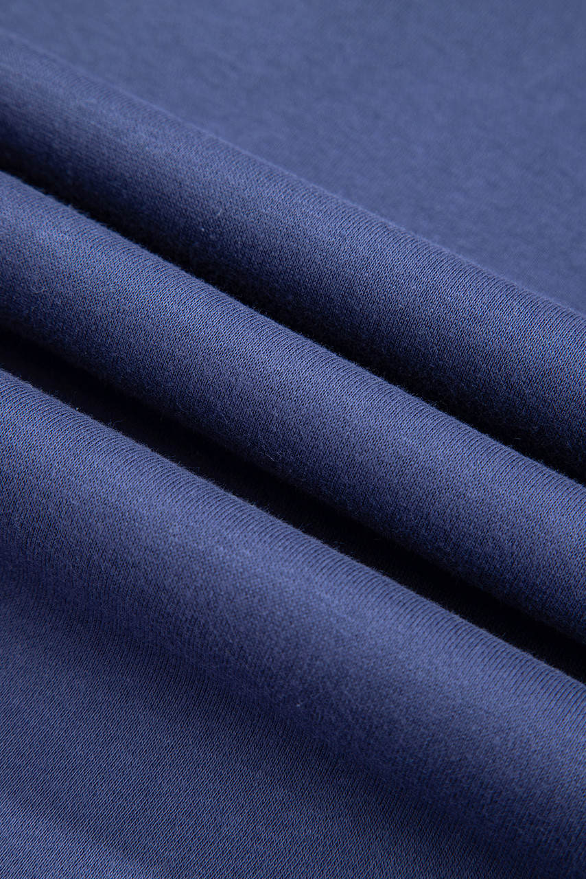 Dirty blue Fleece Lined Adjustable Drawstring Oversize Tunic Hoodie