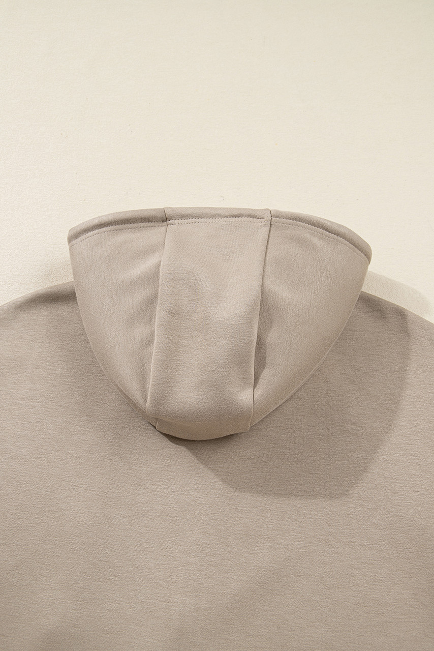 Goat Contrast Bow Embroidered Zip Up Jacket Hoodie