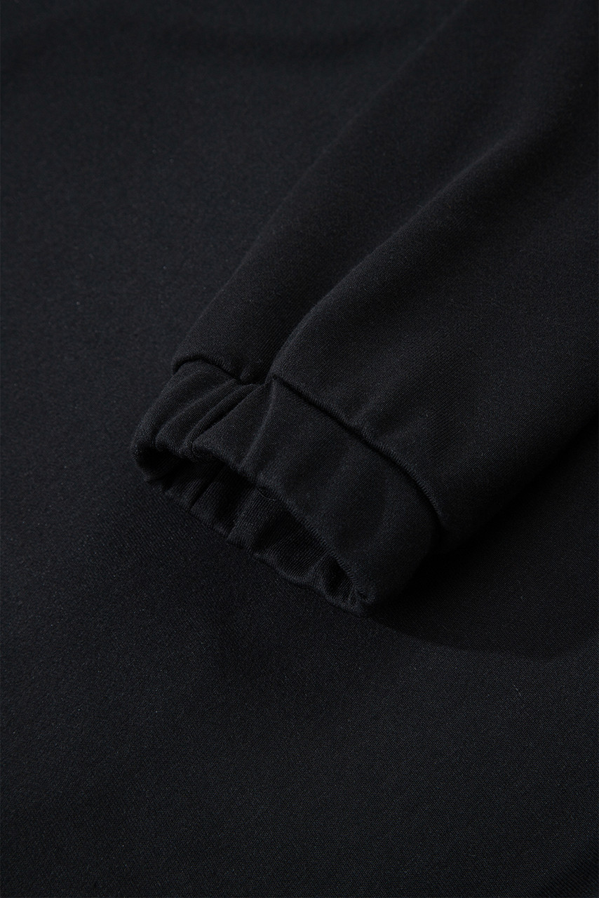 Black Color Block Patchwork Half Button Pullover and Shorts 2pcs Outfit