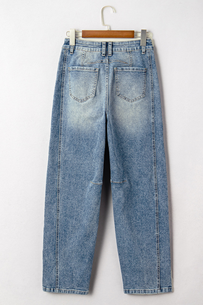 Dusk Blue Vintage Washed Seam Detail Shift Jeans Dusk Blue Vintage Washed Seam Detail Shift Jeans