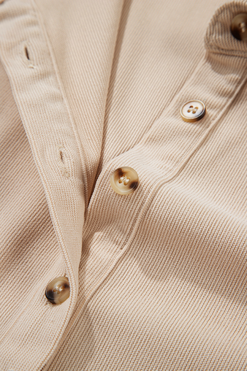 Oatmeal Corduroy Half Button Collared Long Sleeve Mini Dress Oatmeal Corduroy Half Button Collared Long Sleeve Mini Dress