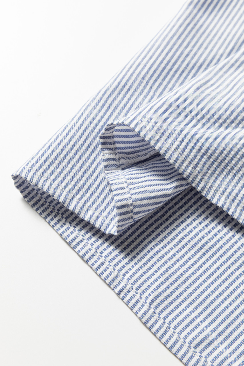 Sky Blue Stripe Patchwork Crossed Lace Detail Bracelet Sleeve Maxi Dress Sky Blue Stripe Patchwork Crossed Lace Detail Bracelet Sleeve Maxi Dress