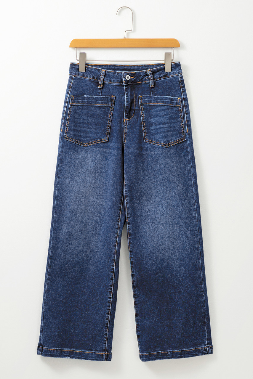 Bluing Mimimalist Patch Pocket Womens Shift Jeans
