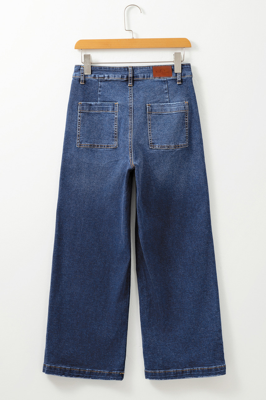 Bluing Mimimalist Patch Pocket Womens Shift Jeans
