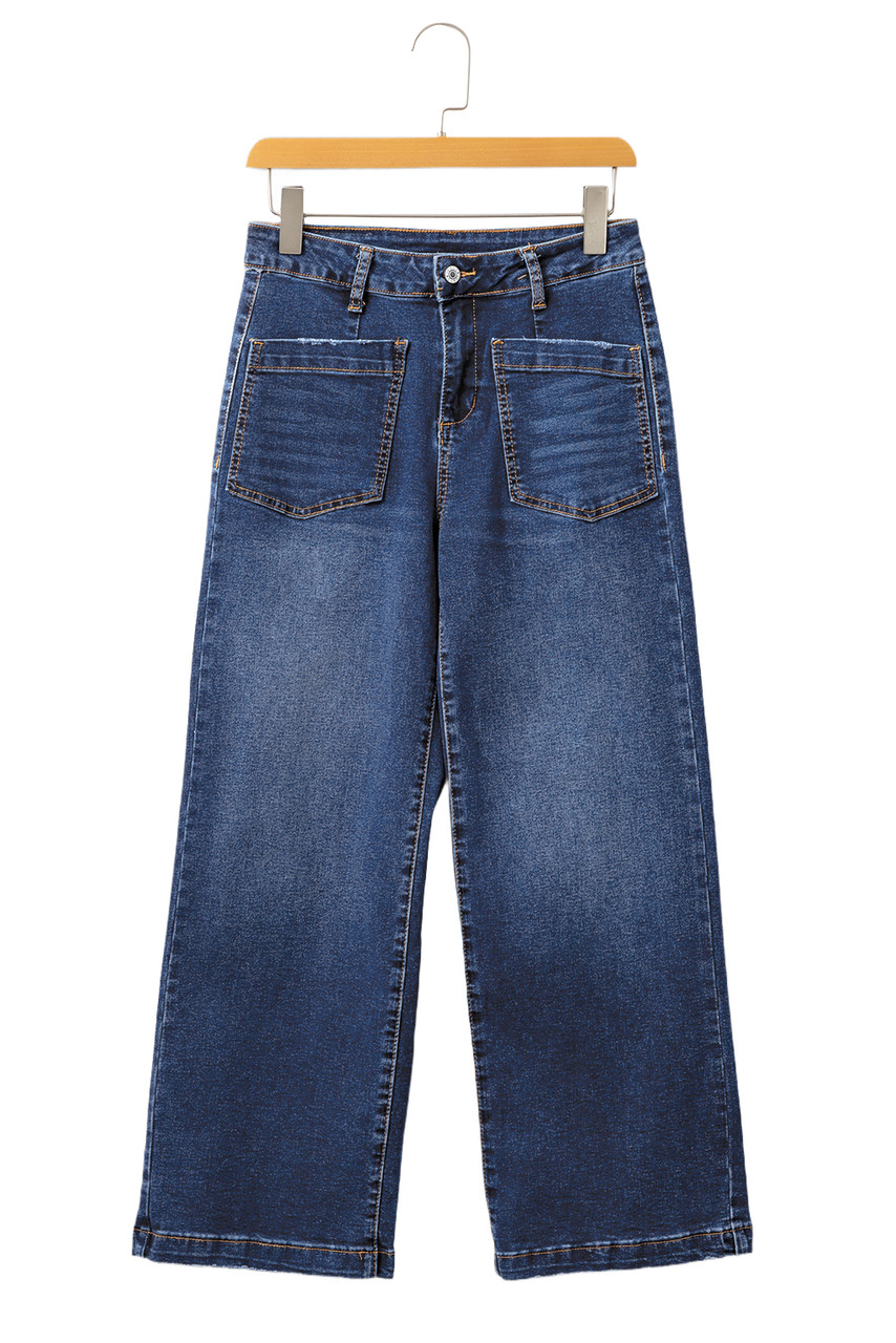 Bluing Mimimalist Patch Pocket Womens Shift Jeans