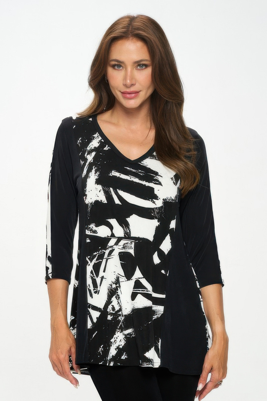 BNS V-Neck Binding Contrast Top BNS V-Neck Binding Contrast Top