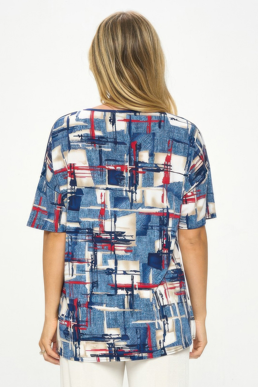 Hit Round Neck Short Sleeve Top