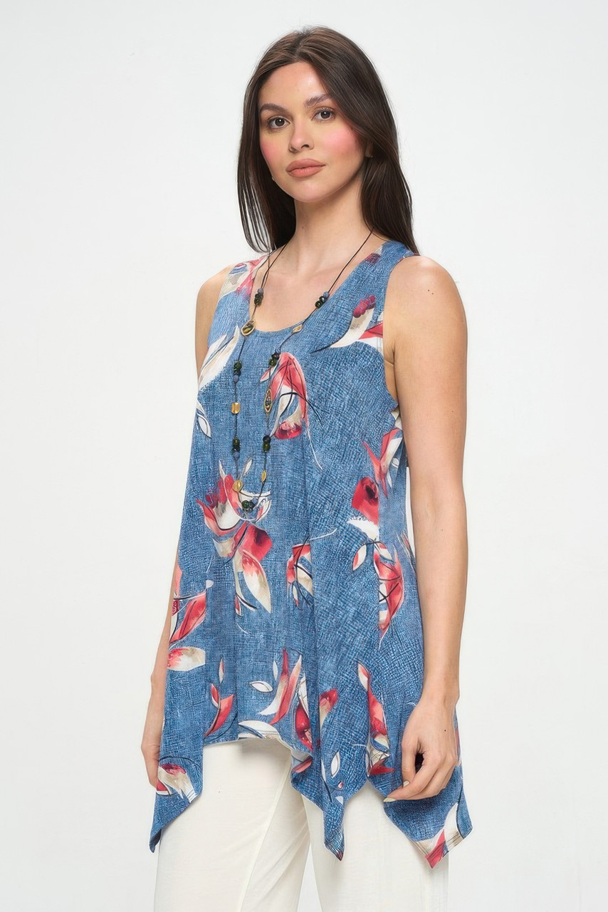 Hit Handkerchief Hem Tank Hit Handkerchief Hem Tank