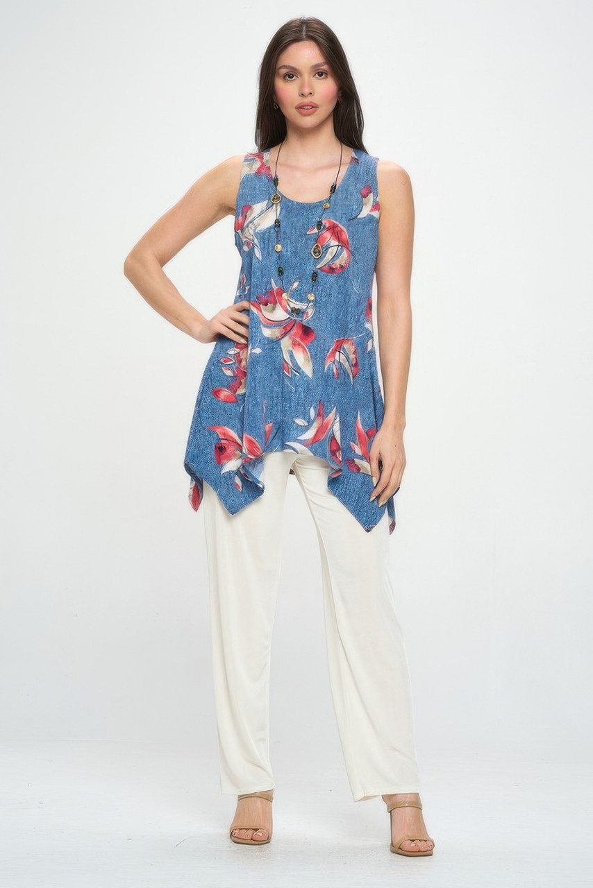 Hit Handkerchief Hem Tank Hit Handkerchief Hem Tank