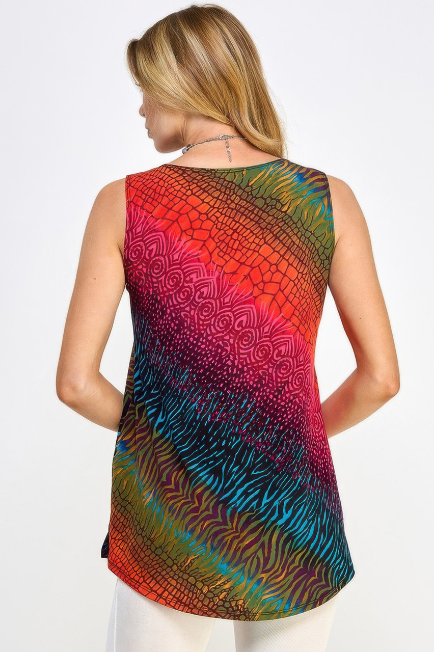 Print Boat Neckline