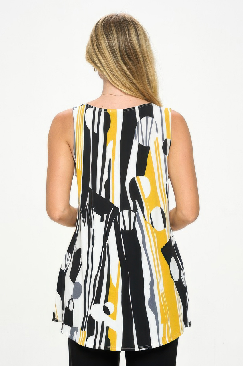 Boat Neckline Print Top