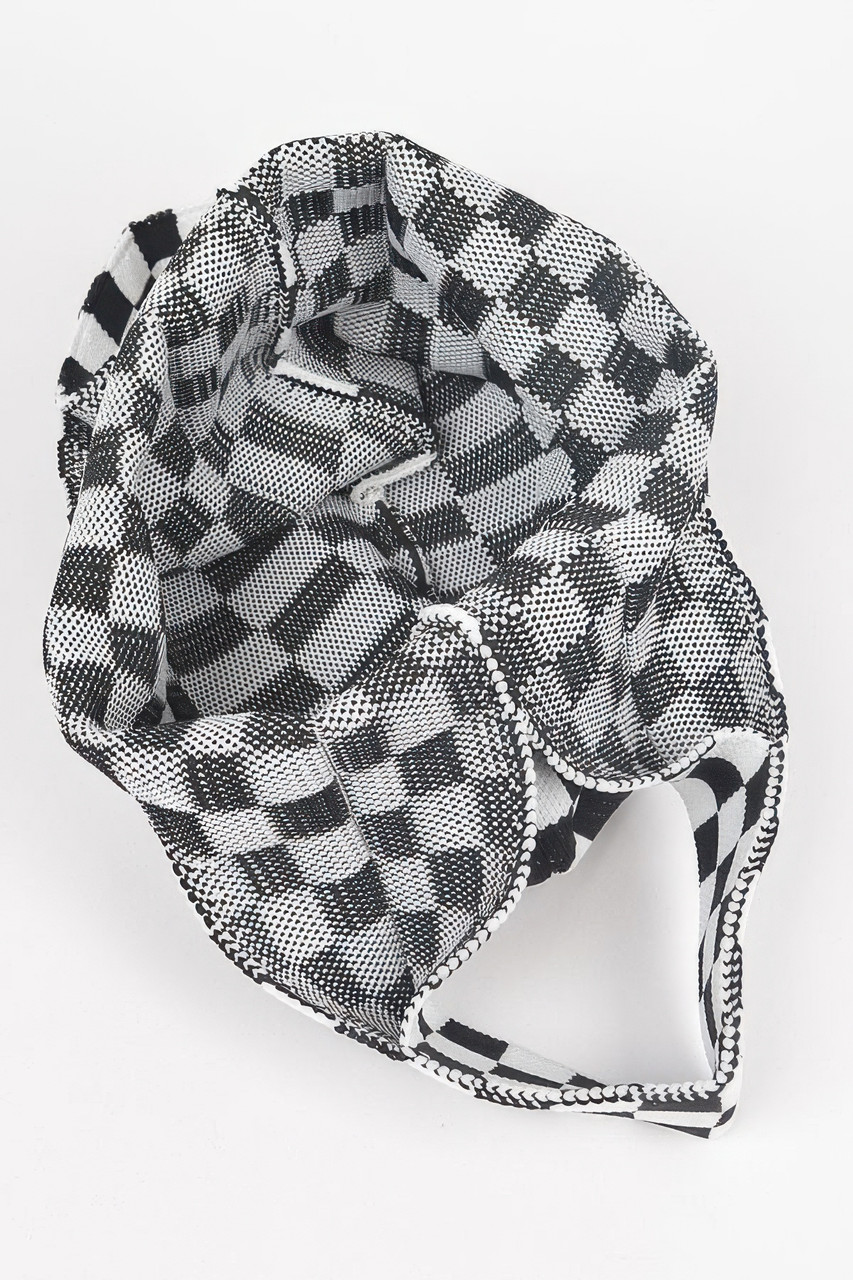 Checker Poly Woven Bag