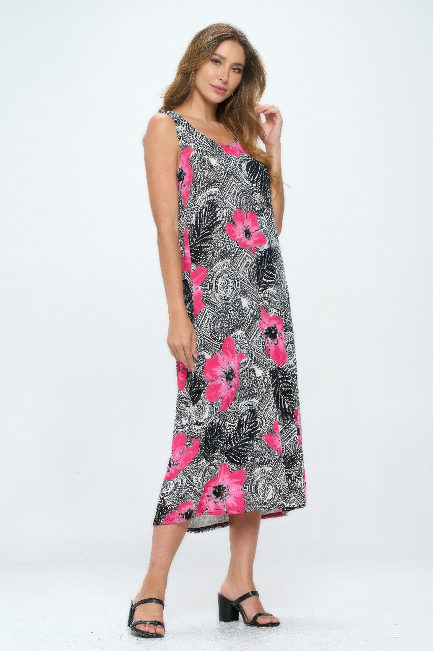 Bns Print Long Tank Dress
