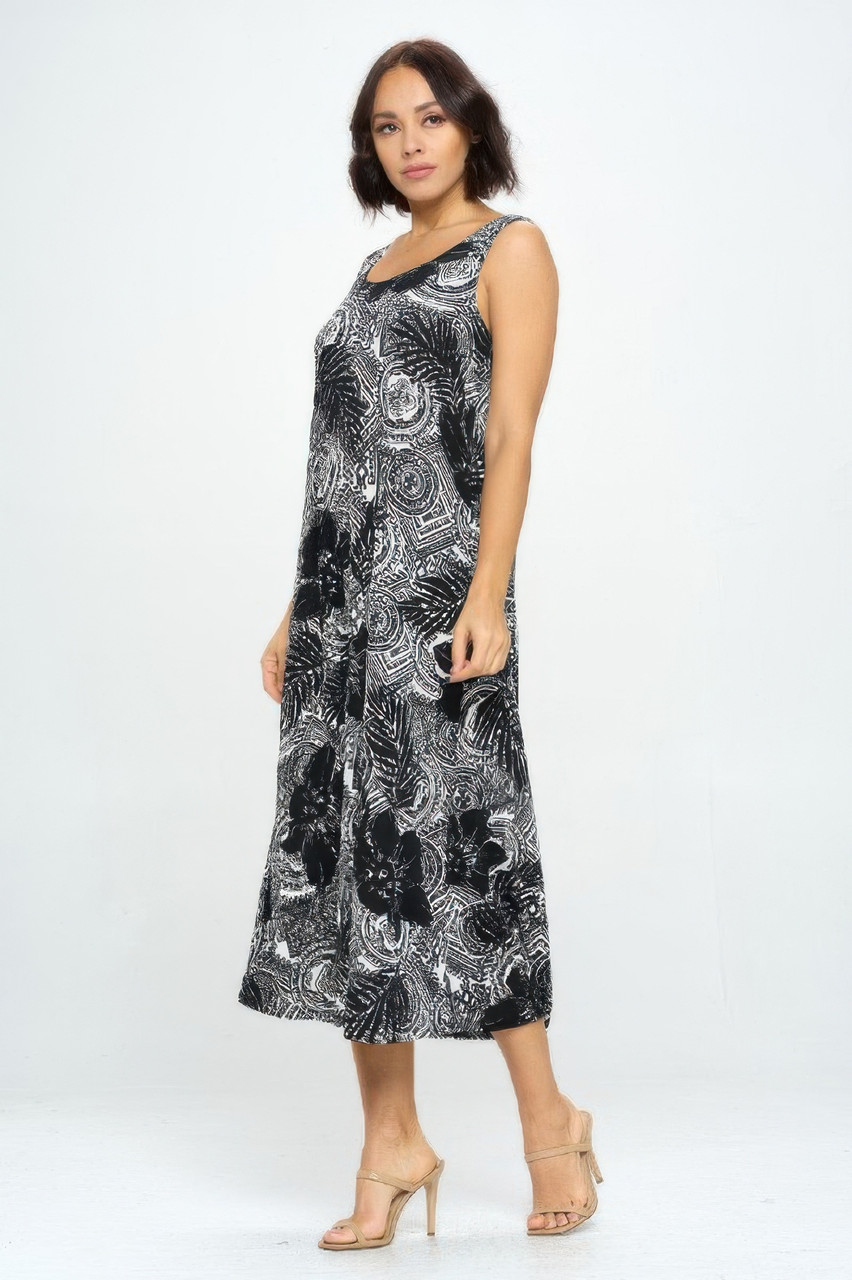Bns Print Long Tank Dress