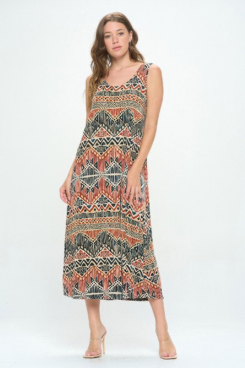 Sleeveless And Soft Round-neckline Long