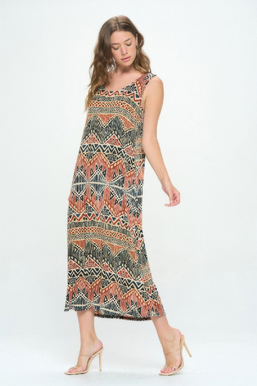 Sleeveless And Soft Round-neckline Long