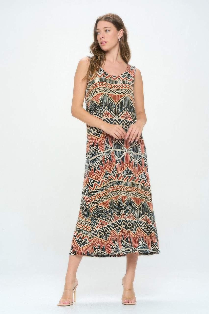 Sleeveless And Soft Round-neckline Long